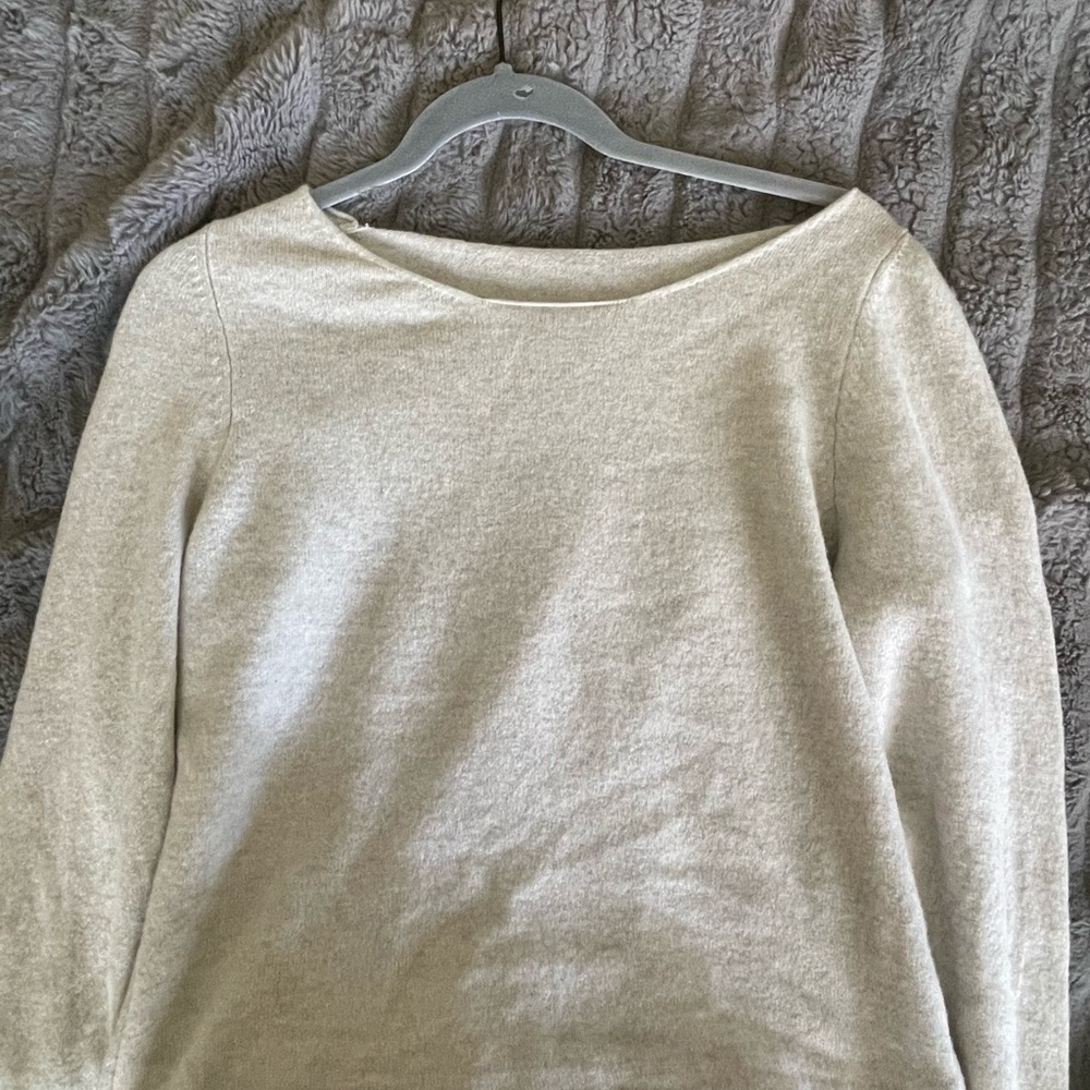 Brandy Melville Grey Wide Neck Sweater